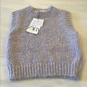 Zara kids Blue and Pink Sweater Vest